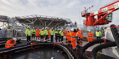 Prime Minister De Croo and Minister Van der Straeten visit the Baltic Eagle offshore platform in Hoboken